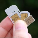 Sebuah Kartu Kecil Atau Sim Card Pada Handphone