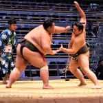 Olahraga Berbadan Besar Sumo Dengan Beberapa Teknik